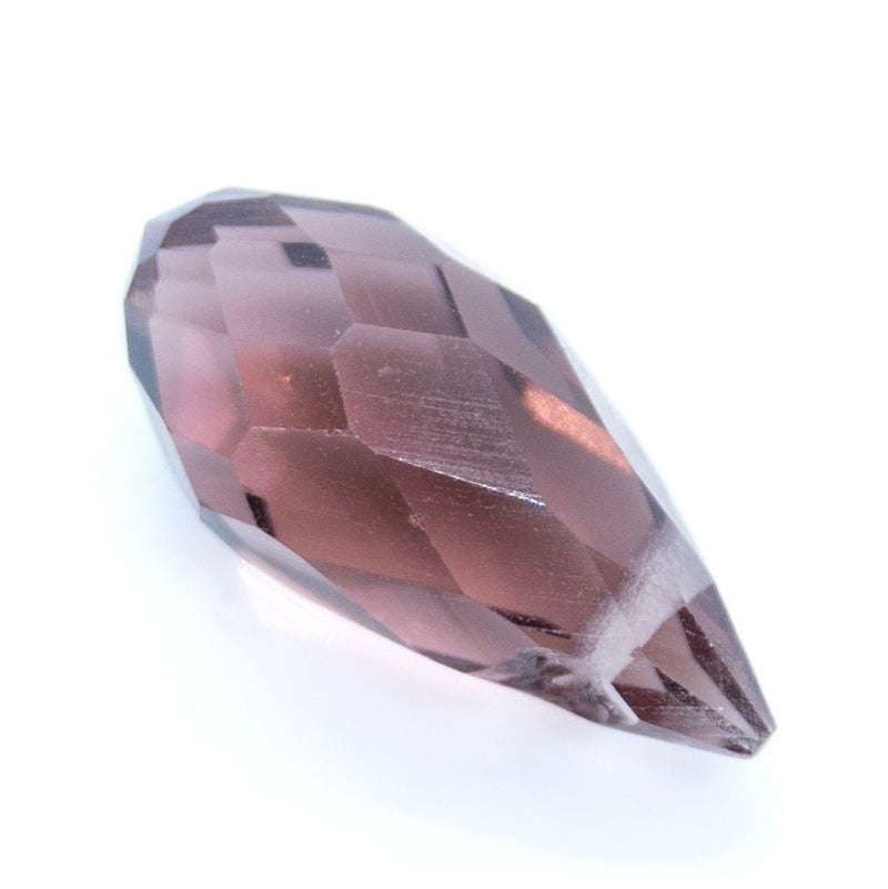 Load image into Gallery viewer, Glass Faceted Briolette 12mm x 5mm Alexandrite Celsian - Affordable Jewellery Supplies
