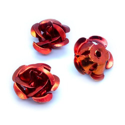 Aluminum Rose Beads 15mm - Affordable Jewellery Supplies