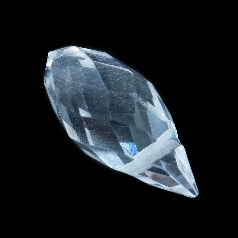 Load image into Gallery viewer, Glass Faceted Briolette 12mm x 5mm Crystal - Affordable Jewellery Supplies
