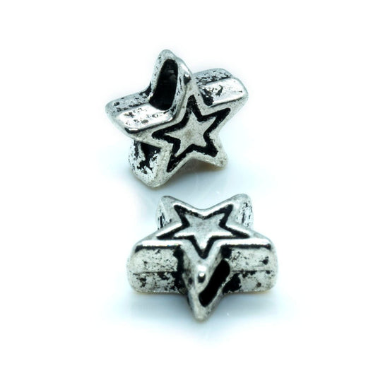 Tibetan Style Metal Star 6mm Silver - Affordable Jewellery Supplies