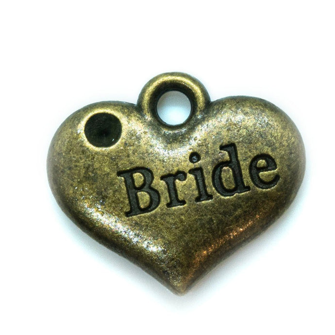 Bride Charm 16mm x 14mm Antique Bronze - Affordable Jewellery Supplies