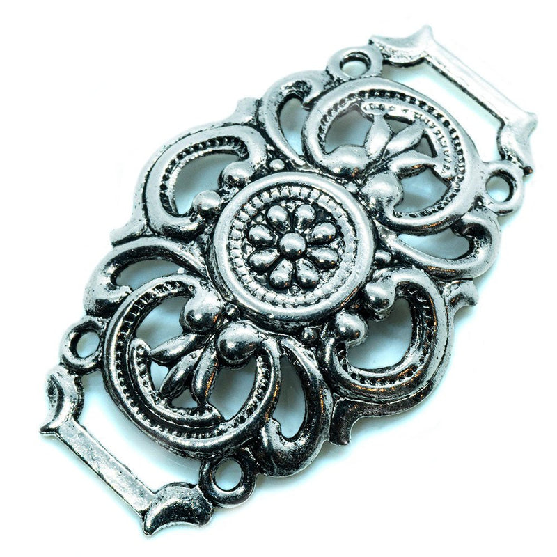 Load image into Gallery viewer, Focal Fancy Barrel with Cutout 30mm x 20mm Antique Silver - Affordable Jewellery Supplies
